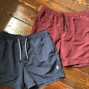 Blue and Red Bathing Suit